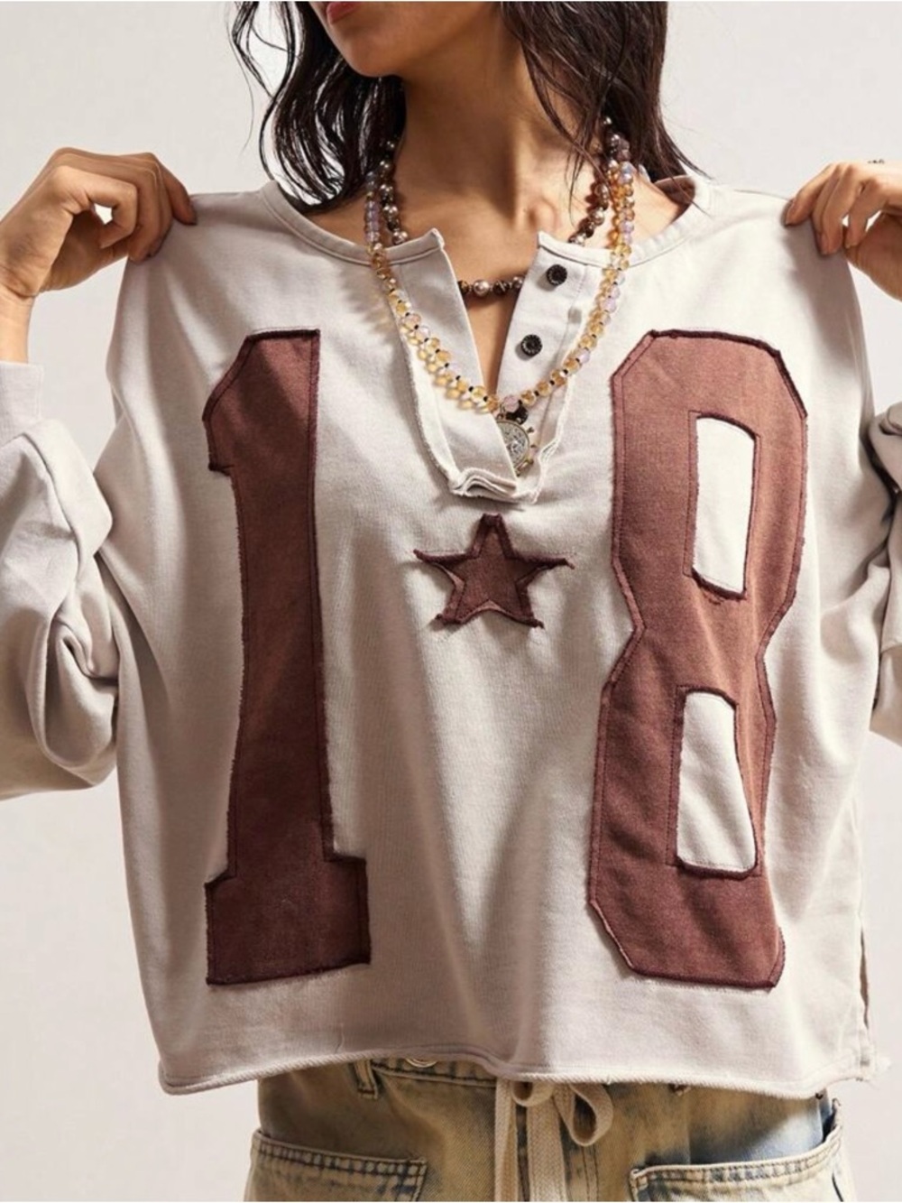 SHEIN Distressed sweatshirt